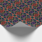 Southwestern Symmetrical Tiled Pattern Line Art Geschenkpapier (Ecke)