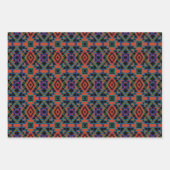 Southwestern Symmetrical Tiled Pattern Line Art Geschenkpapier Set (Vorderseite 2)