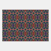 Southwestern Symmetrical Tiled Pattern Line Art Geschenkpapier Set (Vorderseite)