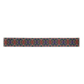 Southwestern Symmetrical Tiled Pattern Line Art Satinband (Vorderseite)