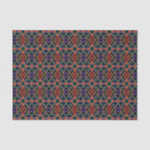 Southwestern Symmetrical Tiled Pattern Line Art Seidenpapier (Vorderseite)