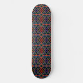 Southwestern Symmetrical Tiled Pattern Line Art Skateboard (Vorderseite)