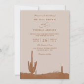 Southwestern Terracotta Desert QR Code Wedding Einladung (Vorderseite)
