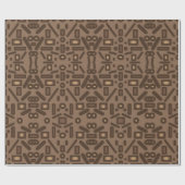 Southwestern Tribal Abstraktes Muster Art Design Geschenkpapier (Flach)