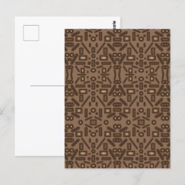 Southwestern Tribal Abstraktes Muster Art Design Postkarte