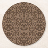 Southwestern Tribal Abstraktes Muster Art Design Runder Pappuntersetzer (Vorderseite)