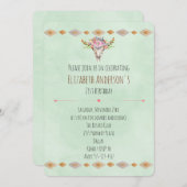 Southwestern Tribal Boho Themed Birthday Einladung (Vorne/Hinten)