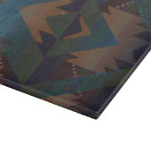 Southwestern Tribal Design Glass Cutting Board Schneidebrett (Ecke)