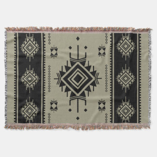 Southwestern Tribal Geometric Woven Rug - Boho Hom Decke