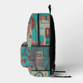 Southwestern Tribal Geometrie Abstrakte Formen Bedruckter Rucksack (Rechts)