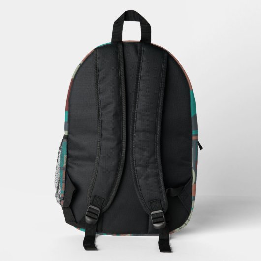Southwestern Tribal Geometrie Abstrakte Formen Bedruckter Rucksack (Rückseite)