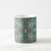 Southwestern Tribal Geometrie Abstrakte Formen Kaffeetasse (Mittel)