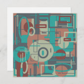 Southwestern Tribal Geometrie Abstrakte Formen Mitteilungskarte (Vorne/Hinten)