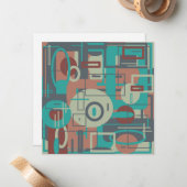 Southwestern Tribal Geometrie Abstrakte Formen Mitteilungskarte (Vorderseite/Rückseite Beispiel)