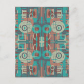 Southwestern Tribal Geometrie Abstrakte Formen Postkarte (Vorderseite)