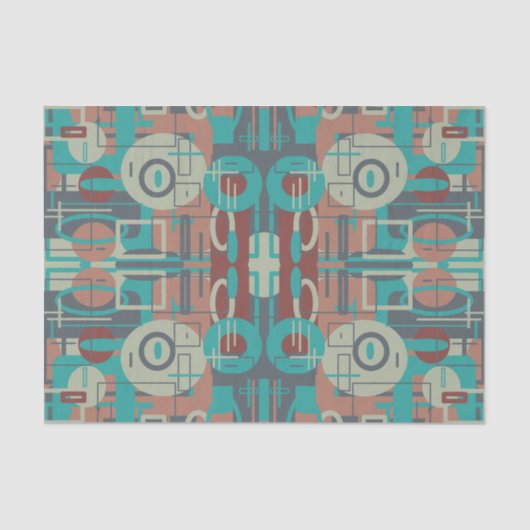 Southwestern Tribal Geometrie Abstrakte Formen Seidenpapier (Vorderseite)