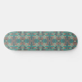 Southwestern Tribal Geometrie Abstrakte Formen Skateboard (Horizontal)
