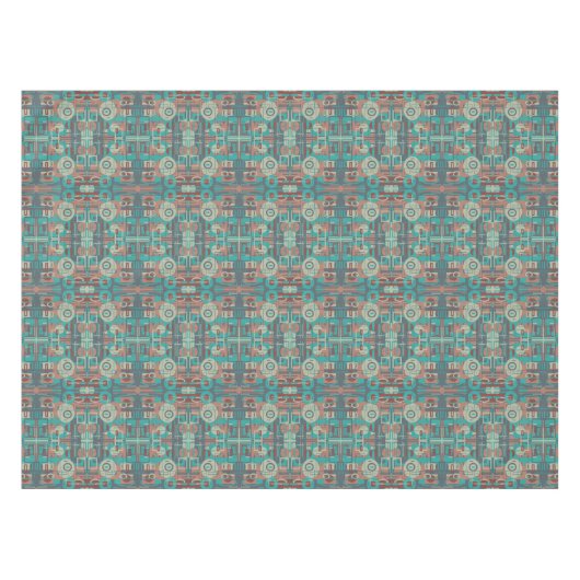 Southwestern Tribal Geometrie Abstrakte Formen Tischdecke (Vorderseite (Horizontal))