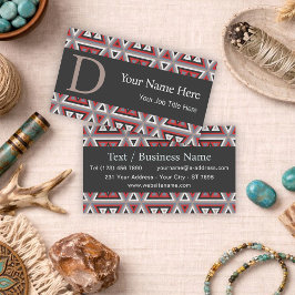 Southwestern Tribal Pattern Inspired Custom Visitenkarte
