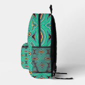 Southwestern Tropical Boho Chic Geode Art Bedruckter Rucksack (Rechts)