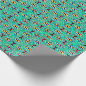 Southwestern Tropical Boho Chic Geode Art Geschenkpapier (Ecke)