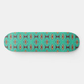 Southwestern Tropical Boho Chic Geode Art Skateboard (Horizontal)