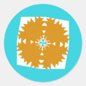 Southwestern Vibes Runder Aufkleber (Vorderseite)