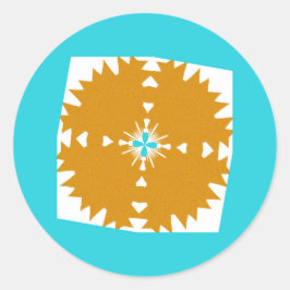 Southwestern Vibes Runder Aufkleber