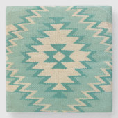 Southwestern Weave Aquamarin Steinuntersetzer (Vorderseite)