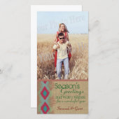 Southwestern Weave Holiday Gruß Feiertagskarte (Vorne/Hinten)