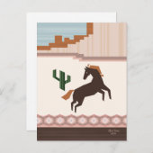 Southwestern Wild Brown Horse Blank Postkarte (Vorne/Hinten)