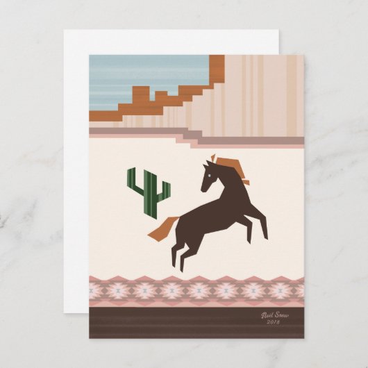Southwestern Wild Brown Horse Blank Postkarte (Vorne/Hinten)