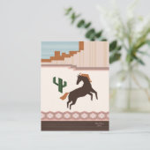 Southwestern Wild Brown Horse Blank Postkarte (Stehend Vorderseite)