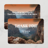 Southwestern Zion Canyon Hochzeit Danke Notizen (Vorne/Hinten)