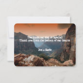 Southwestern Zion Canyon Hochzeit Danke Notizen (Rückseite)