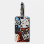 SOUTHWESTLICHE WOLFKUNST GEPÄCKANHÄNGER (Rückseite vertikal)