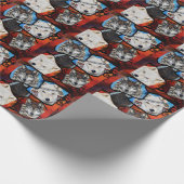 SOUTHWESTLICHE WOLFKUNST GESCHENKPAPIER (Ecke)