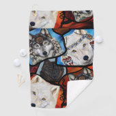 SOUTHWESTLICHE WOLFKUNST GOLFHANDTUCH (Insitu)