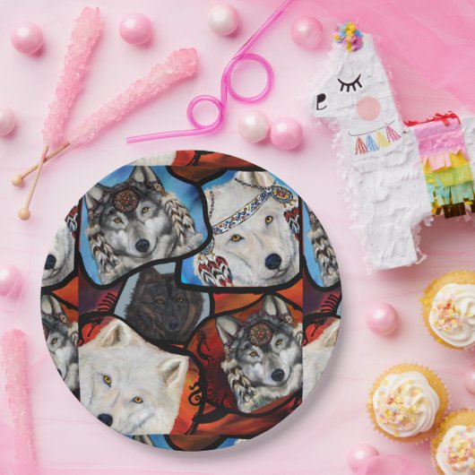 SOUTHWESTLICHE WOLFKUNST PAPPTELLER (Party)