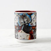 SOUTHWESTLICHE WOLFKUNST ZWEIFARBIGE TASSE (Mittel)