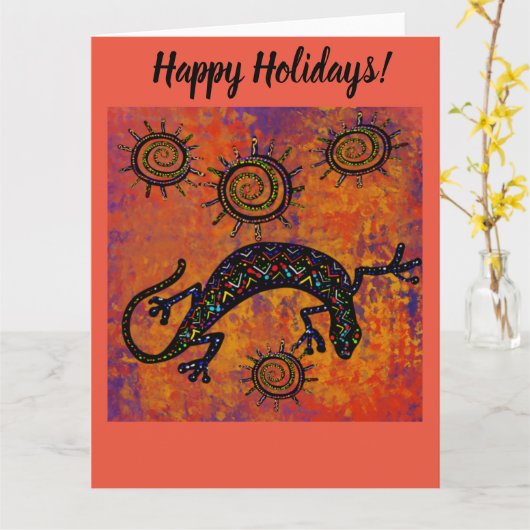 SOUTHWESTLIZARD ART KARTE (Gelbe Blume)