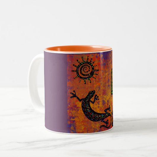 SOUTHWESTLIZARD ART ZWEIFARBIGE TASSE (Vorderseite Links)