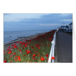 Southwold and Poppies bei dunkler leerer Karte