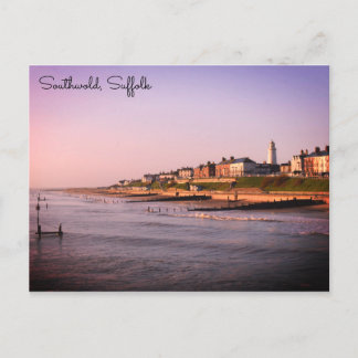 Southwold Beach and seafont postcard Postkarte
