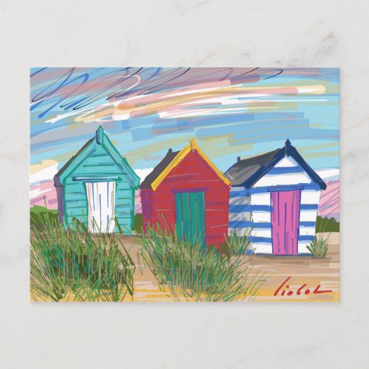 Southwold Beach Huts Postkarte (Vorderseite)