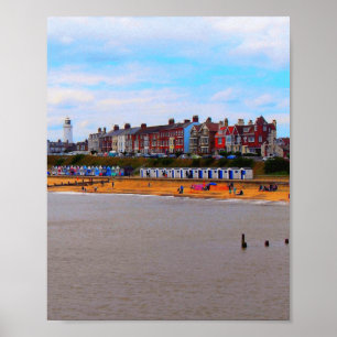 Southwold Beach vom Pier Poster