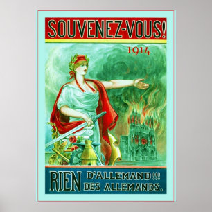 Souvenez-vous! ~ Vintager französischer Weltkrieg Poster