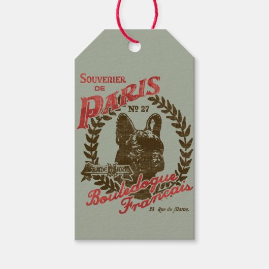 Souvenier de Paris Geschenkanhänger (Vorderseite)