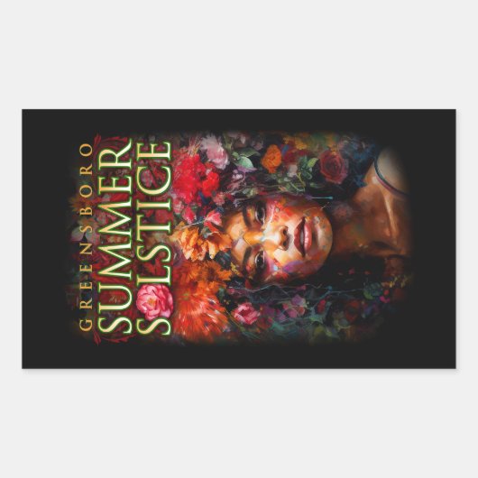 Souvenir 2023 Greensboro Sommerfestival Rechteckiger Aufkleber (Vorderseite)