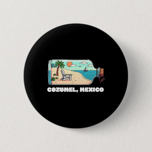 Souvenir aus Cozumel Mexiko Urlaub Reise Männer W Button